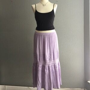 Cathy Daniels lavender boho skirt